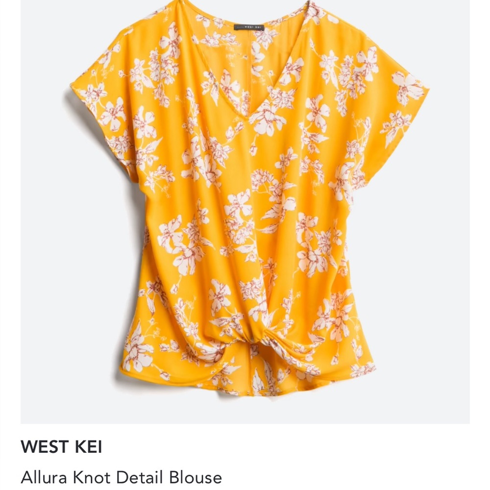 Stitch Fix West Kei knotted front blouse